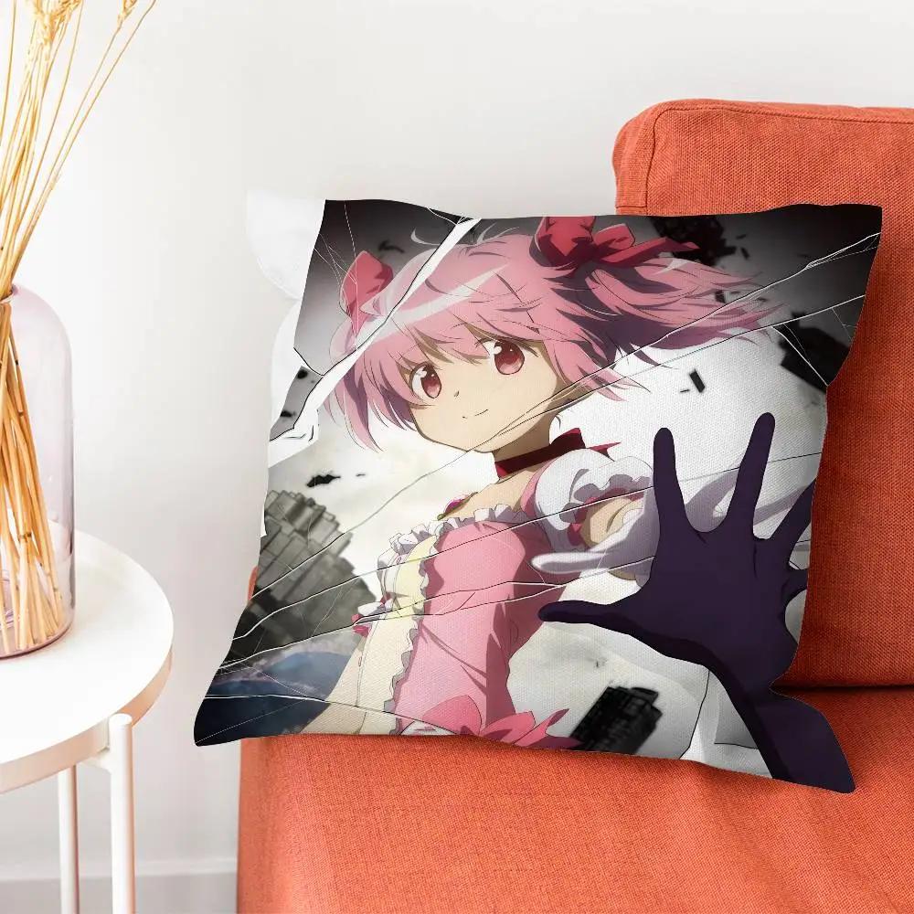 Puella Magi Madoka Magica Pillow Case Pillow Case Living Room Sofa Cushion Cover Suitable For Home Bedroom Room Decoration