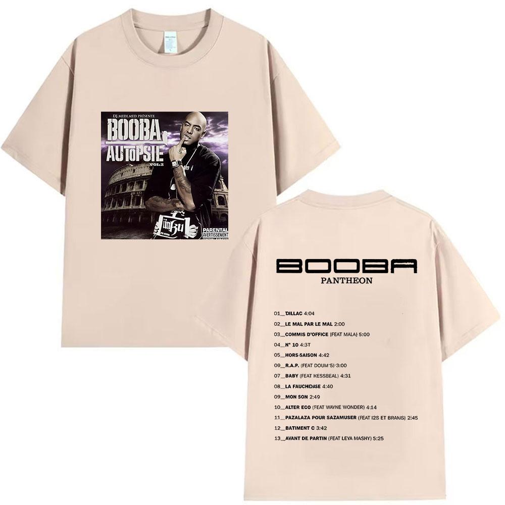 Rapper Booba Album Tour 2025 Graphic T Shirt Unisexs Retro Fashion Oversized Cotton TShirts Hip Hop Clothing High Quality TShirt