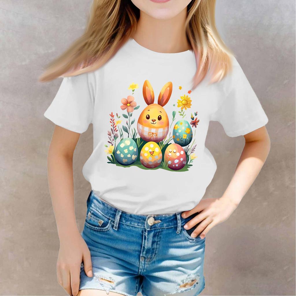 Toddler Girl Boy T-Shirts Kids Top Boys And Girls Printed Short Sleeved T-shirt