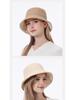 Reversible Korean-Style Down Cotton Bucket Hat for Women - Autumn/Winter Large Brim, Waterproof, Sunshade, Warm.