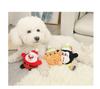 Christmas Dog Toys Cartoon Cat Interactive Bite Resistant PP Called Doll Santa Claus Penguin Pet Plush Voice Grinding Doll Toys