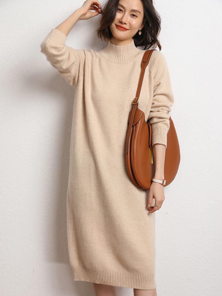 Cashmere Slim Fit High Neck Sweater Dress - Autumn/Winter 2026 Collection