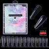 120pcs Kit Plastic Curve False Nails Art Dual Form French Tips Gel Extension Mode Acrylic Manicure Tool Accessories Sets