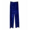 Women's Korean Velvet Sequined Wide-Leg Pants: Slim-Fit, Floor-Length, Shiny Drape Casual Wear for Autumn and Winter