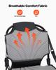Kayak Seat, 1 Pack 34 mm Raised Height, Universal Foldable Canoe Seat with Adjustable Back Support, Adjustable Straps, and Aluminum Alloy Frame for