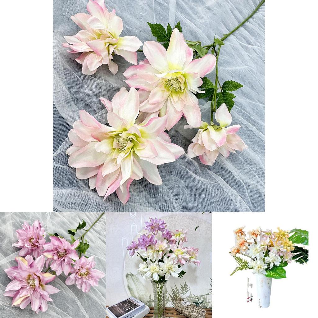 Silk Dahlia Flower Decorations For Wedding Venue And Home Interior Styling