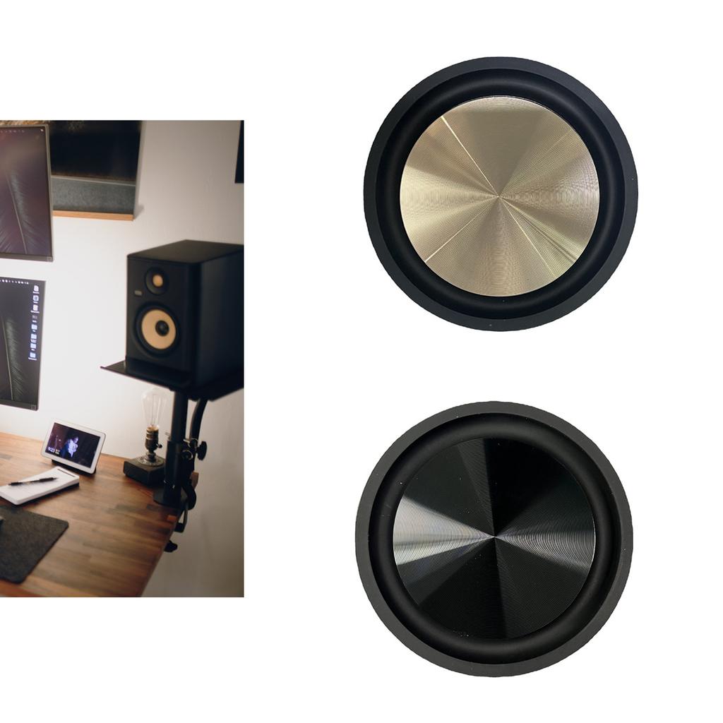 2Pcs Woofers Speaker Passive Radiator 3.54inch Rubber Edges Diaphragm Auxiliary Strengthen Bass Vibration Membranes