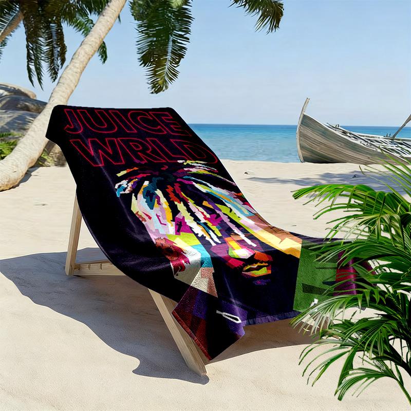 Juice Wrld Legacy: Music Passion beach towel soft Beach towel for vacation photos seaside Outdoor pool towel swim Outdoor picnic beach mat printing