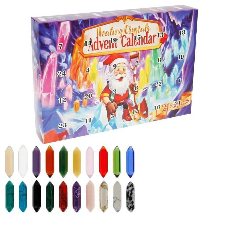 24 Countdown Day Calendar For Christmas Artificial Crystal Set Toy For Kids Gift