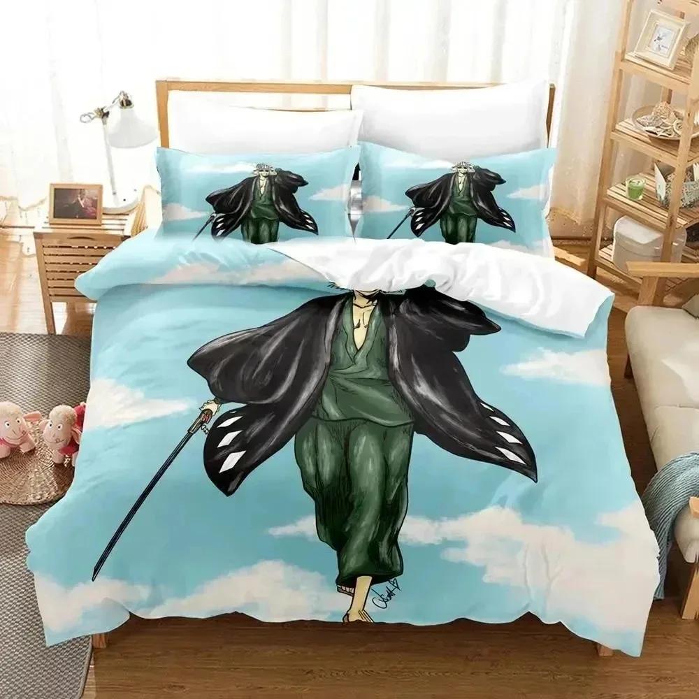 Anime Bleach Urahara Kisuke Sängkläder Set Påslakan Sängset Påslakan Örngott Täcke King Queen Storlek Pojkar Vuxna Sängkläder