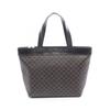 Used Macadam Tote Bag PVC Coated Canvas Leather Black Brown Used Women