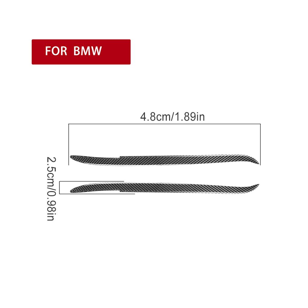 2 Stück Aufkleber Kohlefaser Zierleiste Scheinwerferabdeckung Karosseriedekor Zubehör Modifizierte Augenbrauen Personalisierte Teile Augenlid