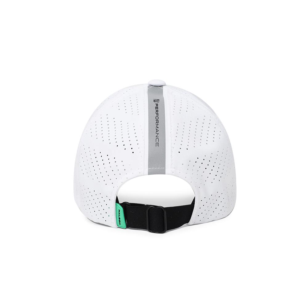 MALBON GOLF Performance Stretch Perforated Ball Cap White