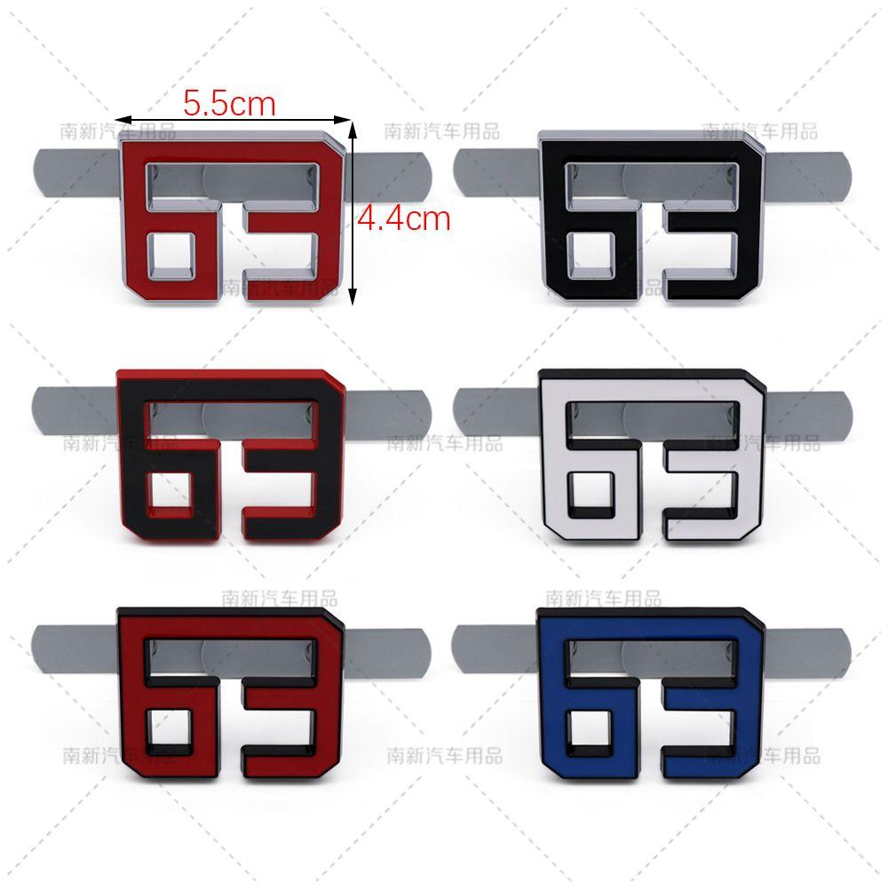 It is suitable for automobile personalized three-dimensional No. 63 metal body labeling modification
