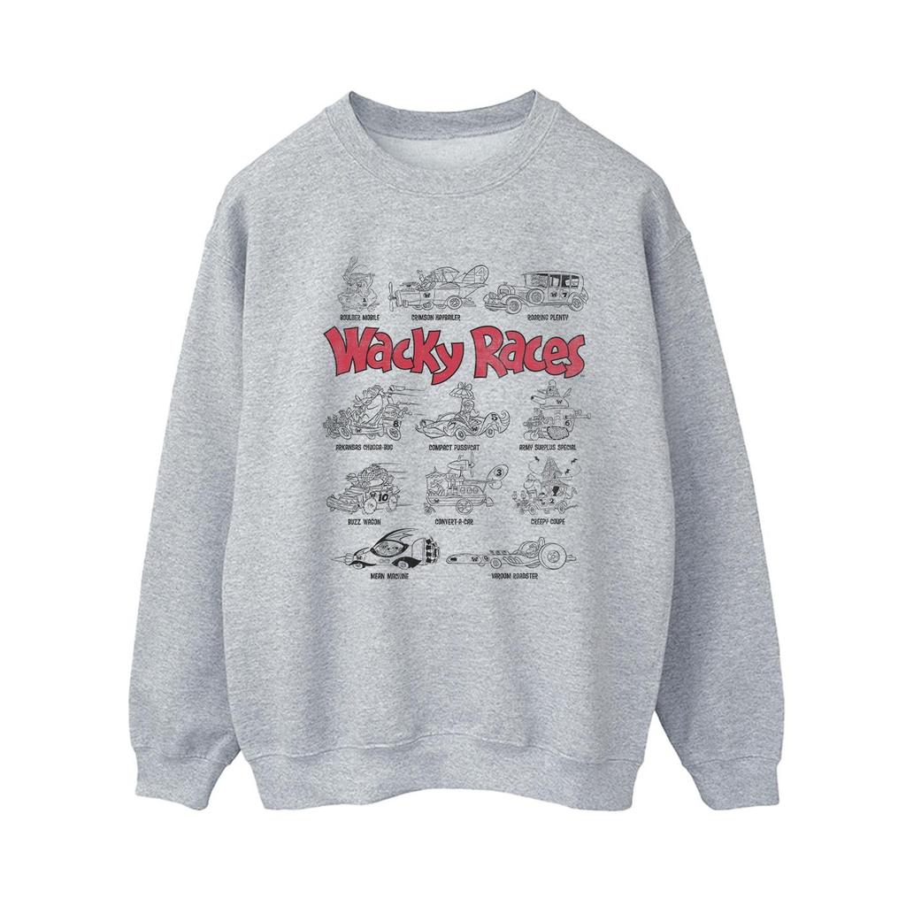 Wacky Races Womens/Ladies Car Lineup Sweatshirt