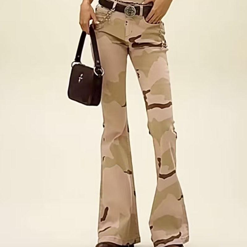 SFK Storm Camo Bell Bottom Jeans