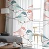 Red Green Animal Bird Tulle Curtains Living Room Kitchen Chiffon Curtain Bedroom Balcony Sheer Curtain Fashion Home Decor