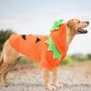 Warm Fleece Pumpkin Dog Costume Orange Dog Hoodie Cute Halloween Dog Clothes  Pet Role-Playing