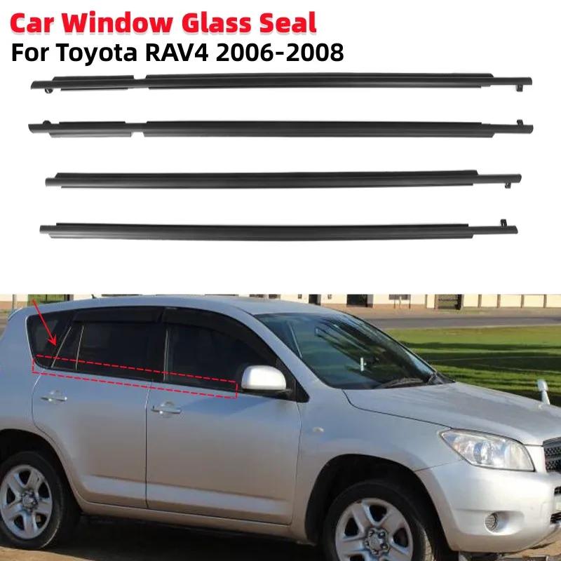 4 ks gumové tesnenie okna auta Bočné tesnenie proti poveternostným vplyvom Vodotesné tesnenie pre Toyota RAV4 2006-2008