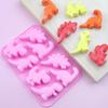Dinosaur Shape Silicone Ice Mold Flexible Ice Maker for Halloween Party Drinks 8 Cavity Silicone Ice Tray Funny Popsicle Molds Chocolate Mousse Cakes