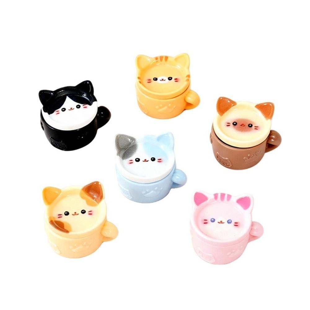 DIY Dollhouse Miniature Cat Coffee Cup Dollhouse Scene Decoration Mini Kitchen Utensils Dollhouse