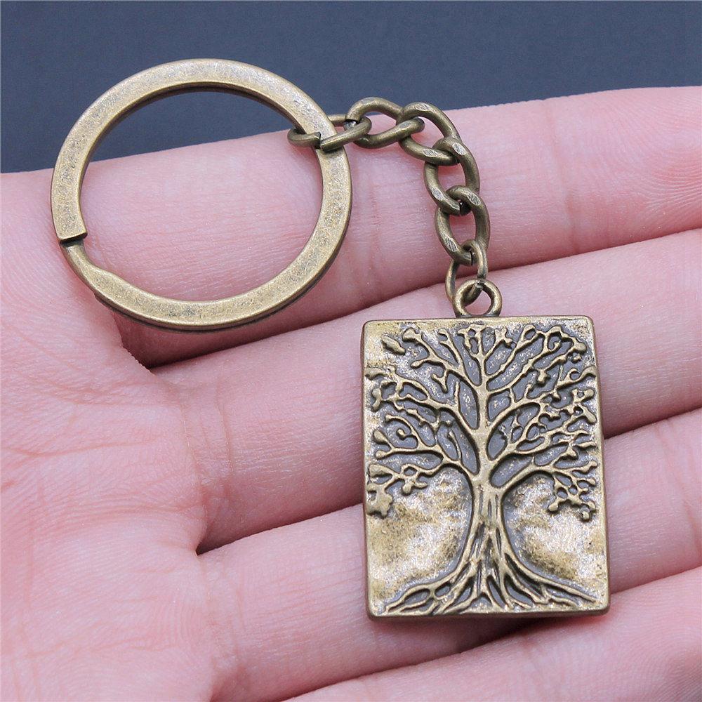 28mm Schlüsselanhänger Lebensbaum Kabbalah Hochzeitsschmuck Zubehör QY054