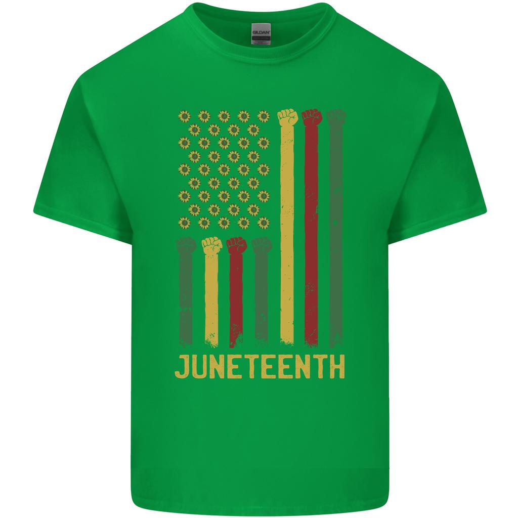 Juneteenth EUnisexcipation Day USA Flag Unisexs Light Cotton TShirt