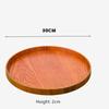 Round Wooden Pallet,  Multifunctional Storage Plate, Tea Tray,Food, Bread Pan, Household Kitchen Supplies, Black, Brown, 21-37cm