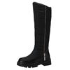 Comfortable Warm Down Fabric Thick Boots High Boots With Thick Heels Long Boots Solid Color Large Size Women's Thigh High Boots