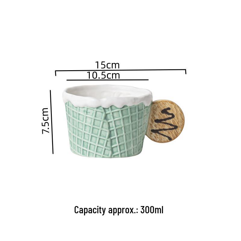 

Creative Biscuit Collection: Ceramic Dessert Plate & Coffee Mug Set