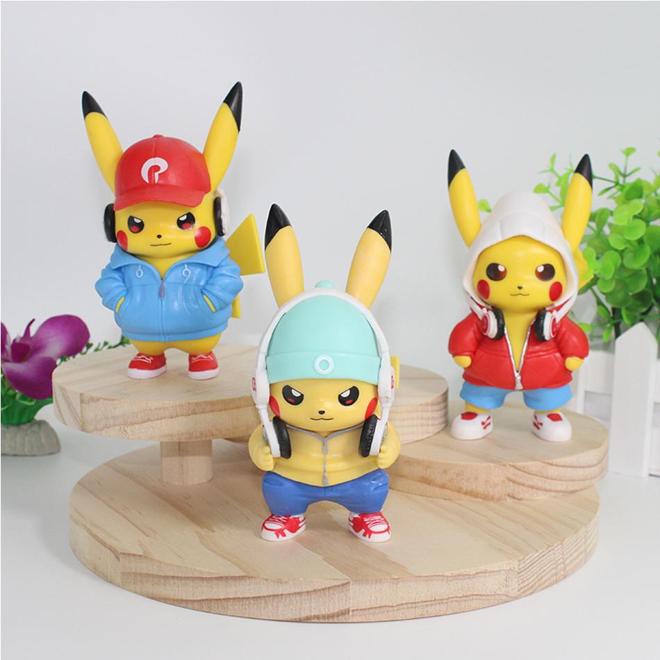 New Pocket Monsters Cartoon Movie Anime Character Pikachu Gengar Mewtwo Gurado Action Model Toy Blind Box Random Trendy Mystery Surprise Collectible