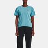 Under Armour UA Text Print Short Sleeve T-Shirt Women Tops Glacier-Blue 1376743-433