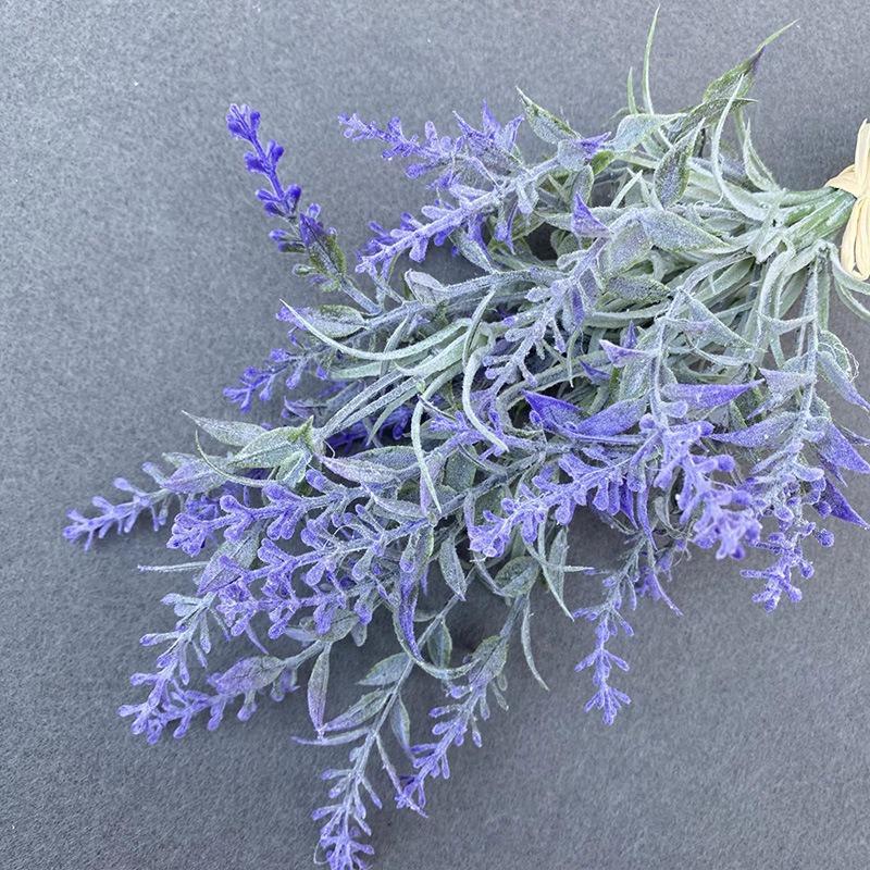 1 Stück nordischer Stil 8 Köpfe Wolle Weizenähren Lavendel simulierte Blume Tischblumenarrangement DIY Kunststoff künstlicher Strauß