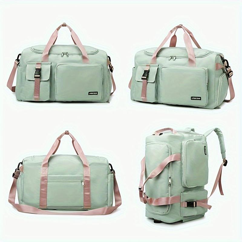 Multifunctional Women's Travel and Fitness Bag - Stylish Pink, Large Capacity, Separate Footwear Compartment