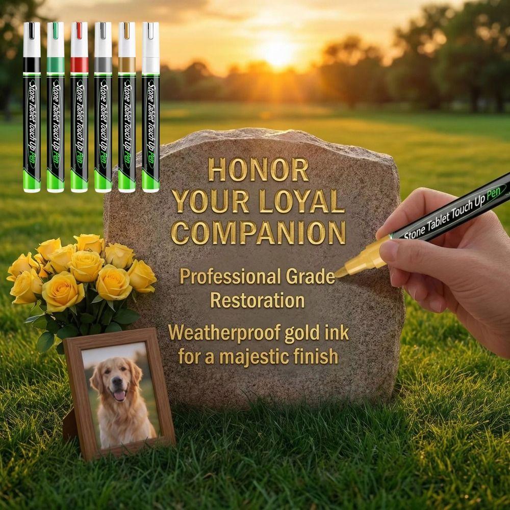 Gold Color Tombstone Touch Up Paint Pen Tombstone Inscription Pen  Tombstone Restoration