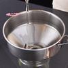 1Pc Wide Mouth Metal Funnel for Canning Kitchen Accessories Metal Pouring Funnel for Oil Wine Beer Bar Flask Funnel