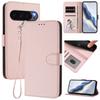 For Google Pixel 9 Pro XL/Google Pixel 10 Pro XL Leather Case Wallet Stand Phone Cover with Wrist Strap