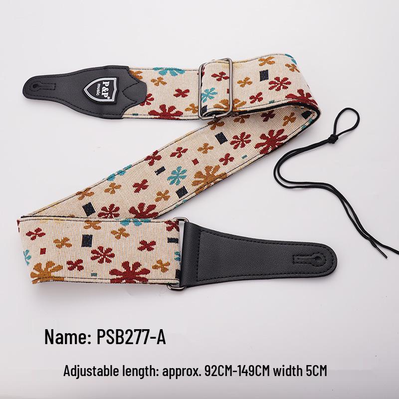 PU Leather Guitar Strap: Acoustic, Electric & Classical - No-Hole, Widened Shoulder Design
