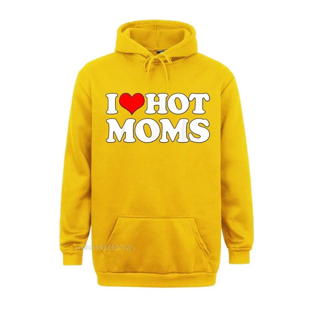 

I Love Hot Moms Забавный День матери Red Heart Love Hot Moms Толстовка Футболки Хип-хоп Camisa Хлопок унисекс Толстовки с капюшоном Camisa Унисекс Толстовка 4XL