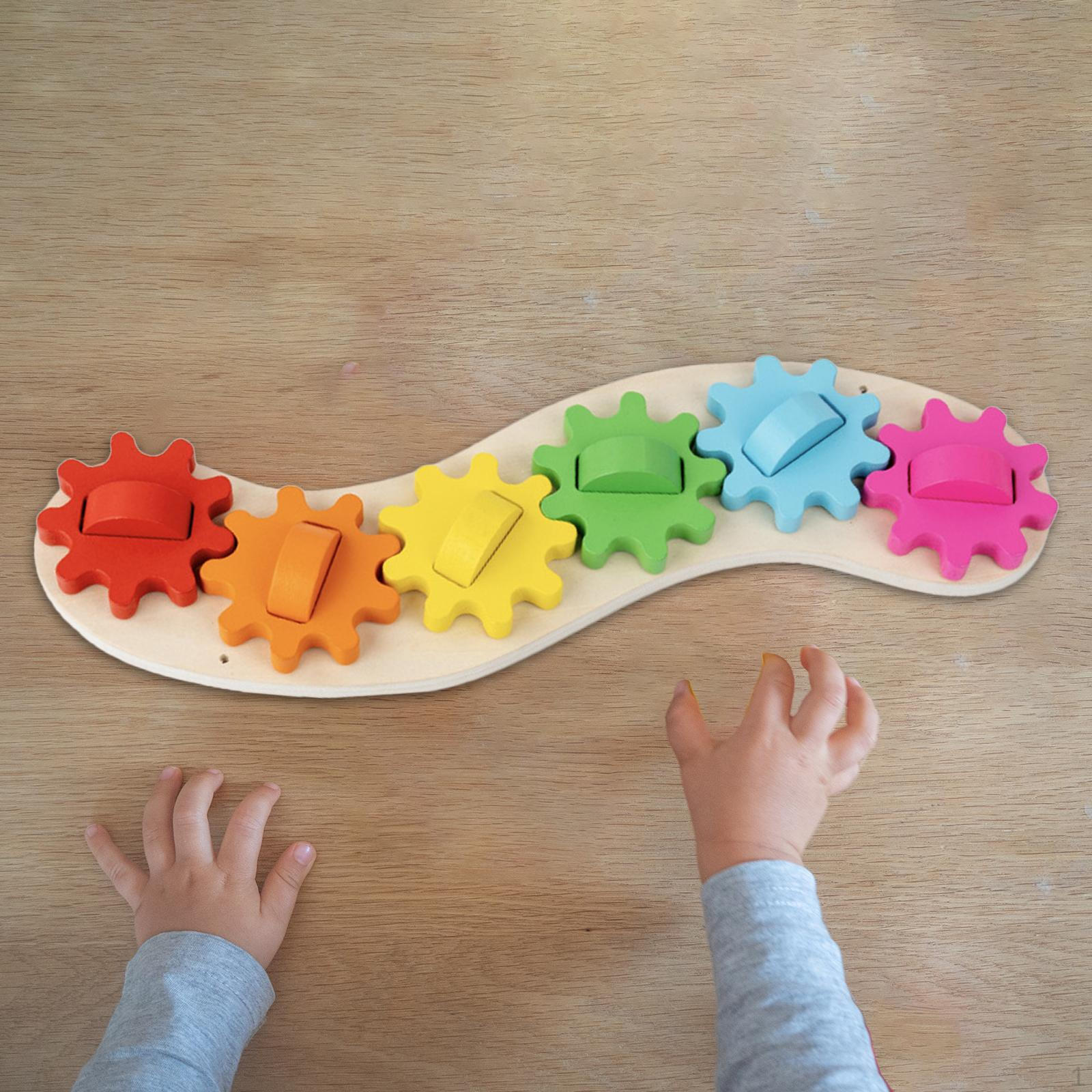 

Busy Board Gear Toy for Kids Rotating Combinations Airplane Travel Portable Colorful Motor Skills