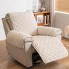 Corduroy Lounge Chair Cover Solid Color Seat Cushion Elastic Band Fixed Anti-slip Sofa Protector Scratched Resistant Sofa Covers