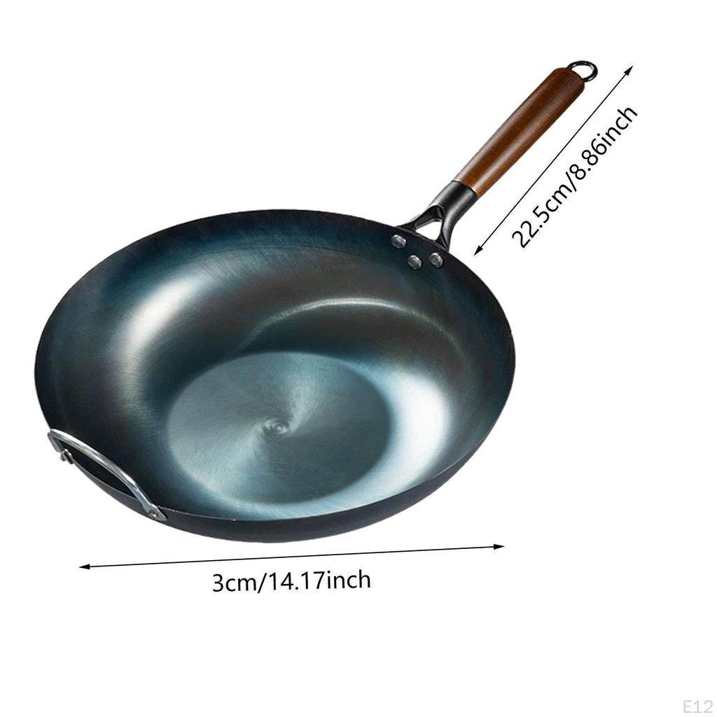Non-stick Wok, Wok Pan, Cooking Pot, Sauce Pan with Handle, Omelette Flat Bottom for