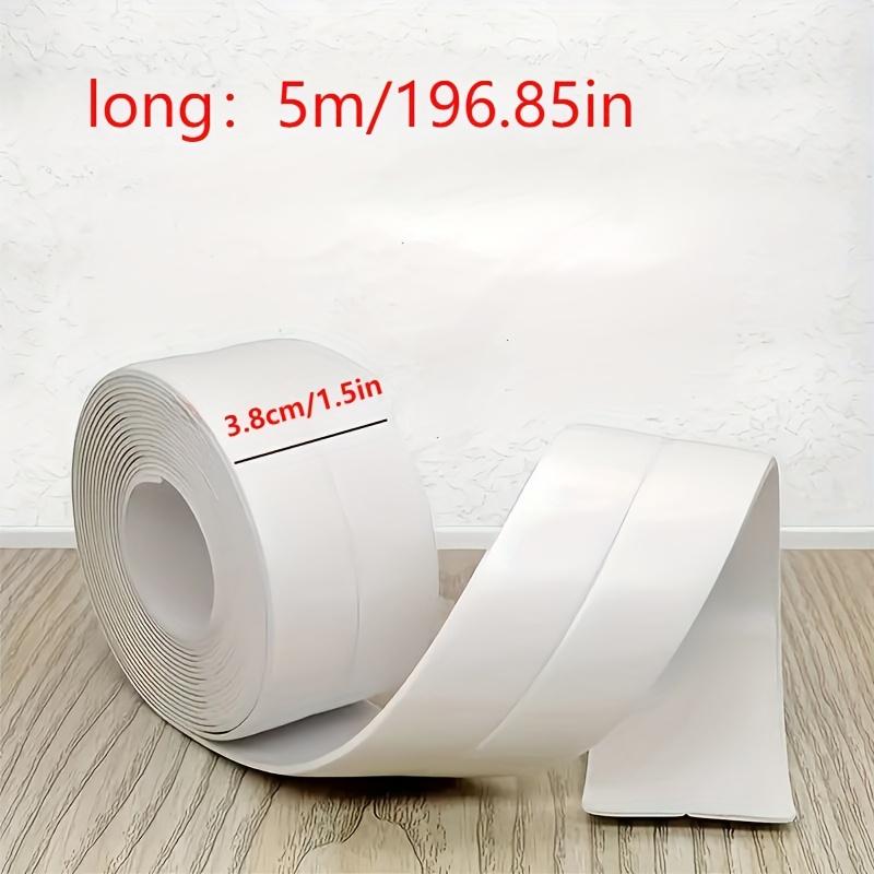 1pc Self-Adhesive Seal Strip Tape, PVC Material, Meat-seam Design, Home Goods, Bathroom Seam Cover | Seamless Adhesive Strip | Bathroom Caulk Stri