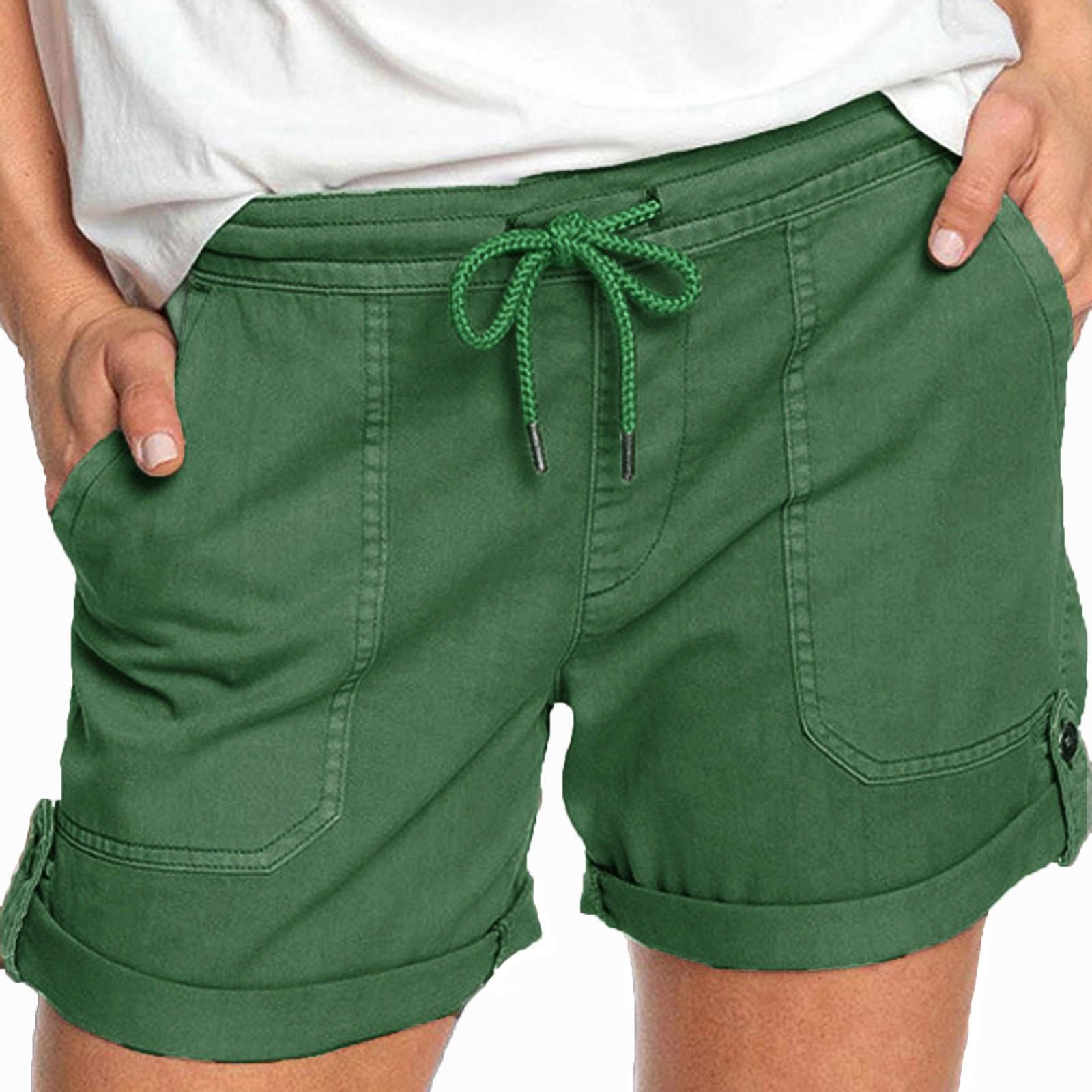 

Модные женские мягкие шорты с эластичной резинкой на талии и карманами, повседневные пижамные шорты L