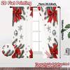2pcs  Curtains Christmas Bow Ornament Garland Snowflake (3) Light Filtering Popular Curtains Durable 100% Polyester Fabric