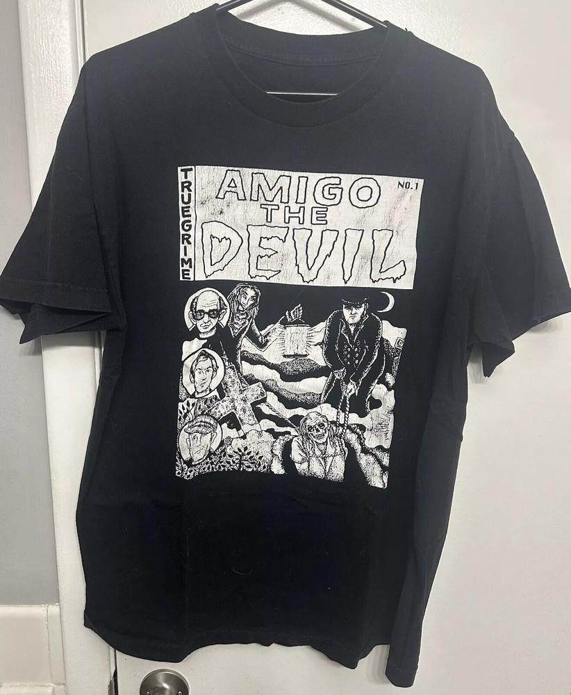 Amigo The Devil Black Full Size Black Cotton T-Shirt BL1206