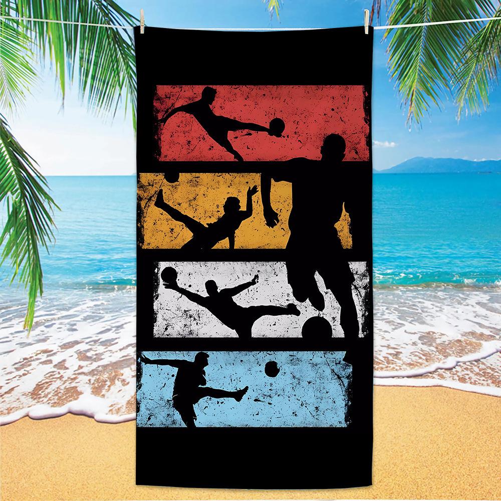 Neues Fußball-Strandtuch Weltmeisterschafts-Thema Mikrofaser-Strandtuch für Erwachsene Großes Strandtuch