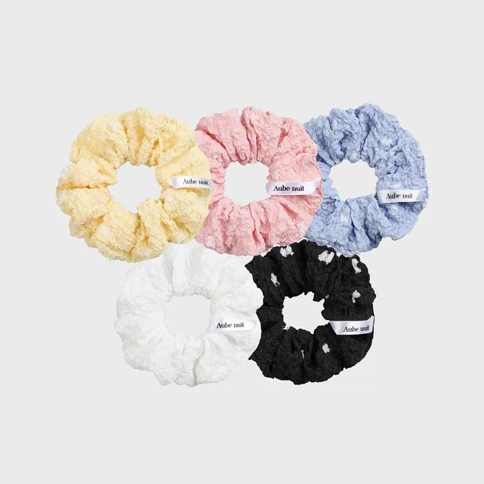 Dot Wrinkle Hair Scrunchie M_5 Colors