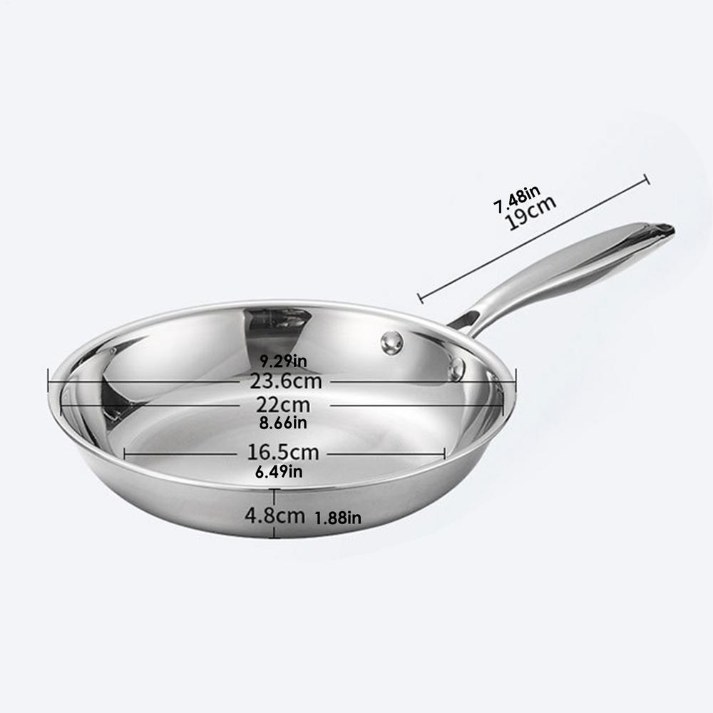 Edelstahlpfanne Tiefe Pfanne Ofenfeste Pfanne Bratpfanne Pfannen und Bratpfannen Edelstahlkochgeschirr für die Heimküche