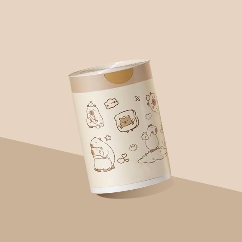 

90 шт. мультяшный принт мусорный мешок бытовой кухонный большой емкости утолщенные мусорные мешки мешок для мусора уборка пластиковый мешок